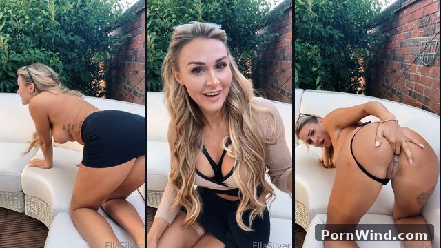 EllaSilver Anal Masturbation In The Backyard