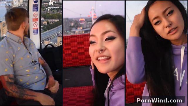 Rae Lil Black Sucks Her Boyfriend In The Cable Car