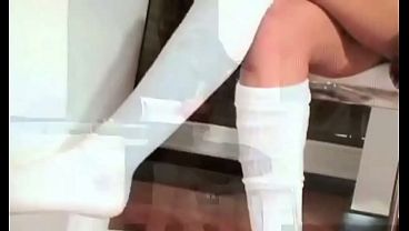 Carina 18 teen masturbates in loose white shirt