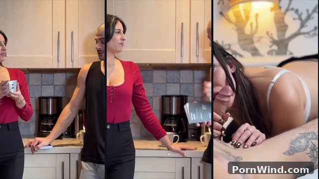 Brunette Neighbor Coffee Bedseduction