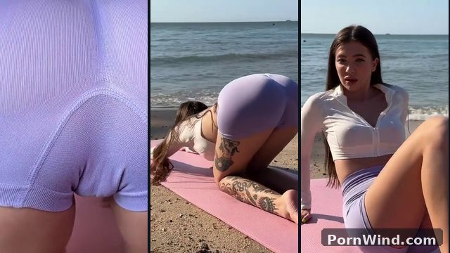 Vallery Ray Beach Yoga Stretch