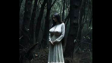 Woman In White Dress With Nipples (AI Generated)