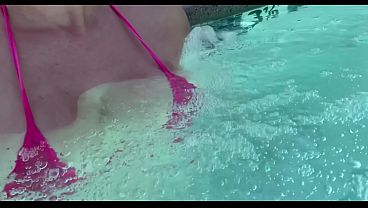 Artemisia Love showing her perfect big tits in a micro bikini underwater