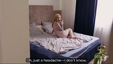 Blonde Step Mom With Huge Tits Hands Step Son the Blue Pills Then Lets Him Use Her Mouth and Tight Pussy