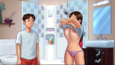 Sexy Stepsis Jenny showed me her Big Boobs – Summertime Saga part 6